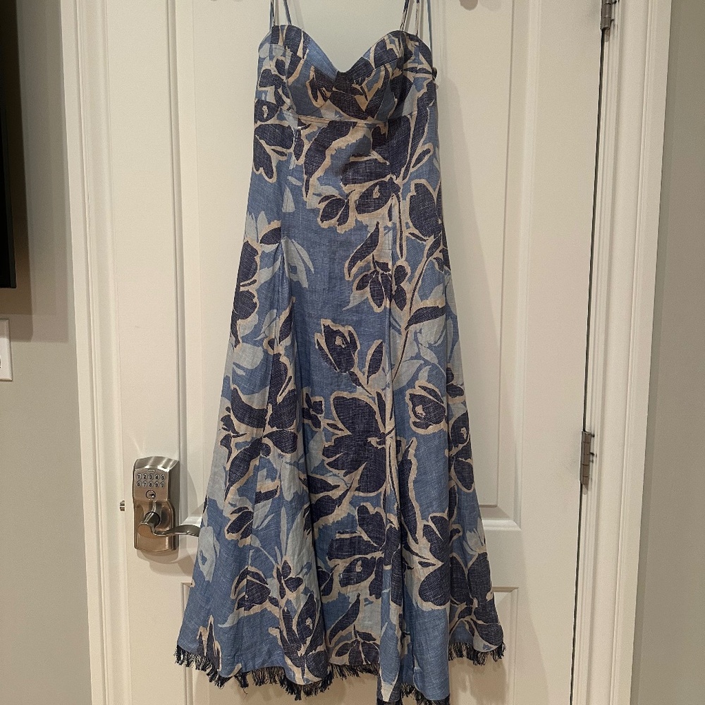 Simkhai blue hydrangea floral dress